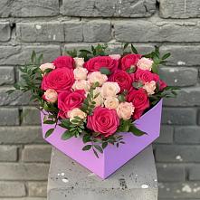 Цветочная композиция из Розы в коробке в Дубовском