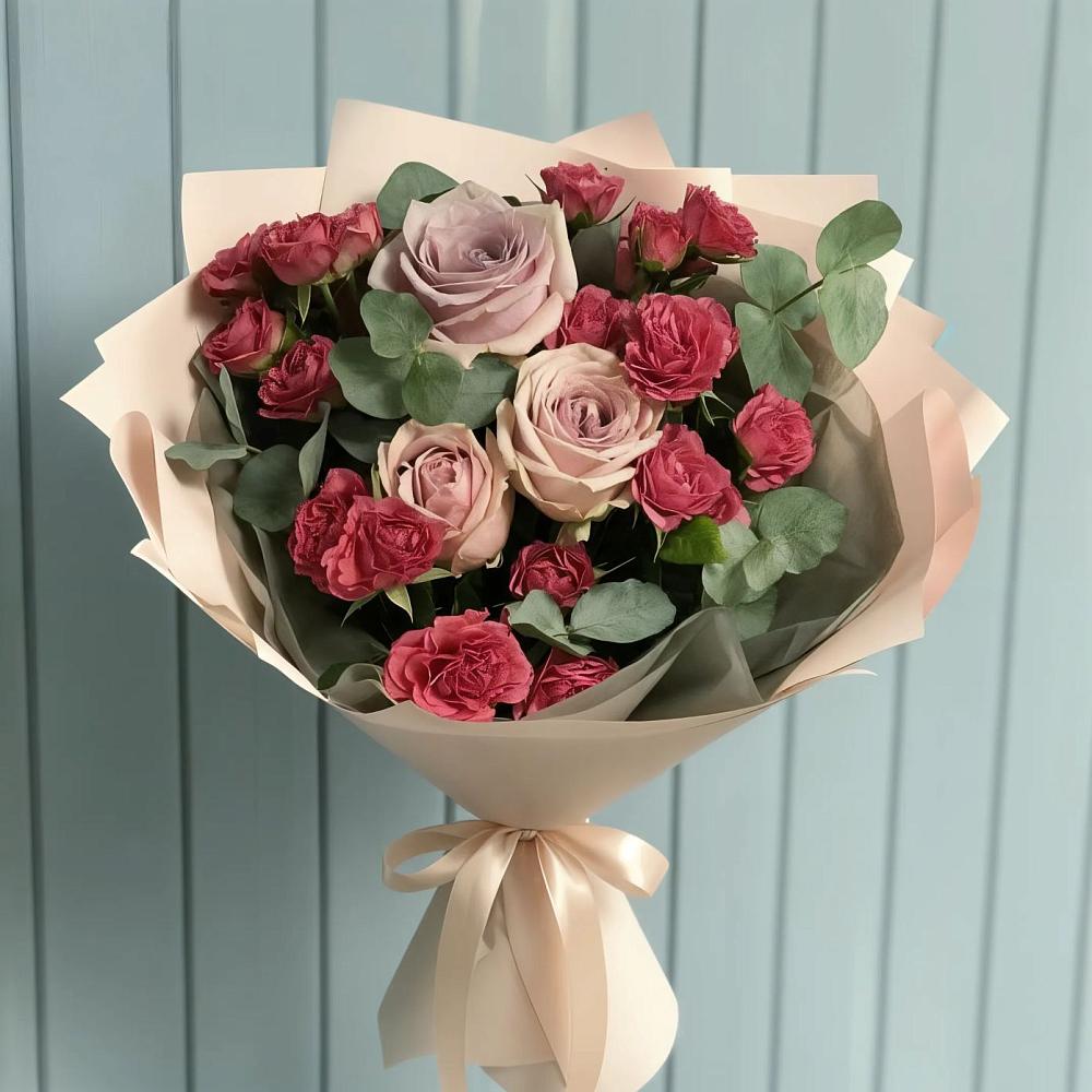 Букет цветов из: Гвоздики и Розы в Дубовском