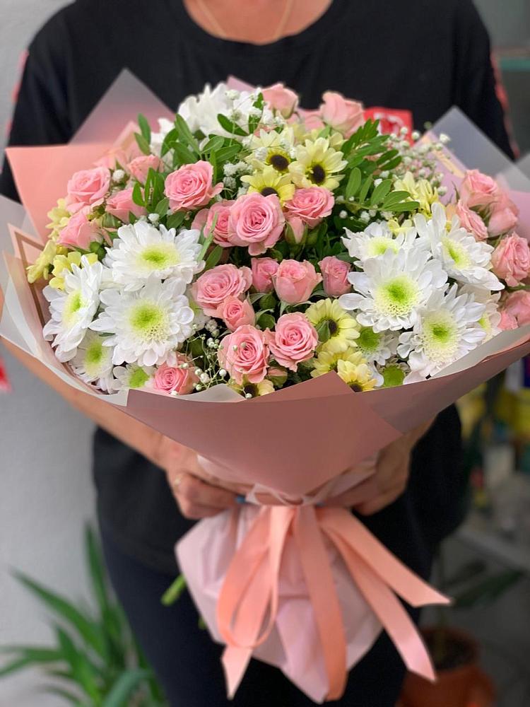 Букет цветов из: Розы и Хризантемы в Дубовском