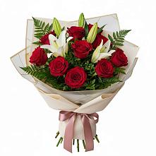 Букет цветов из:  Лилии и Розы в Дубовском