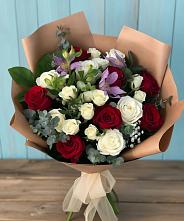 Букет цветов из:  Розы и Альстромерии #REPLACE_PRED# Дубовском