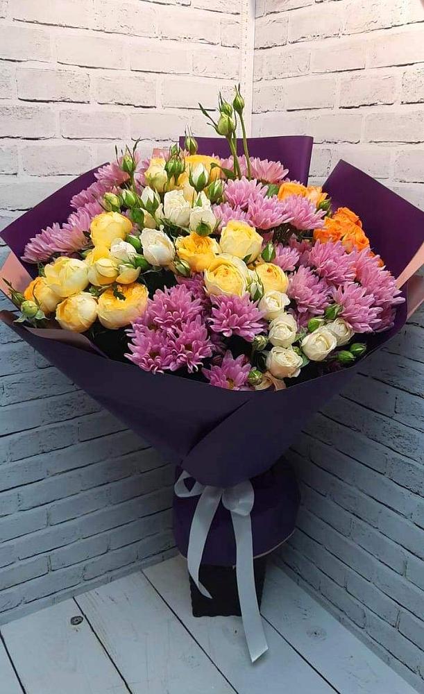 Букет цветов из: Хризантемы и Розы в Дубовском