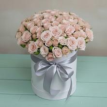 Цветочная композиция из Розы в шляпной коробке в Дубовском