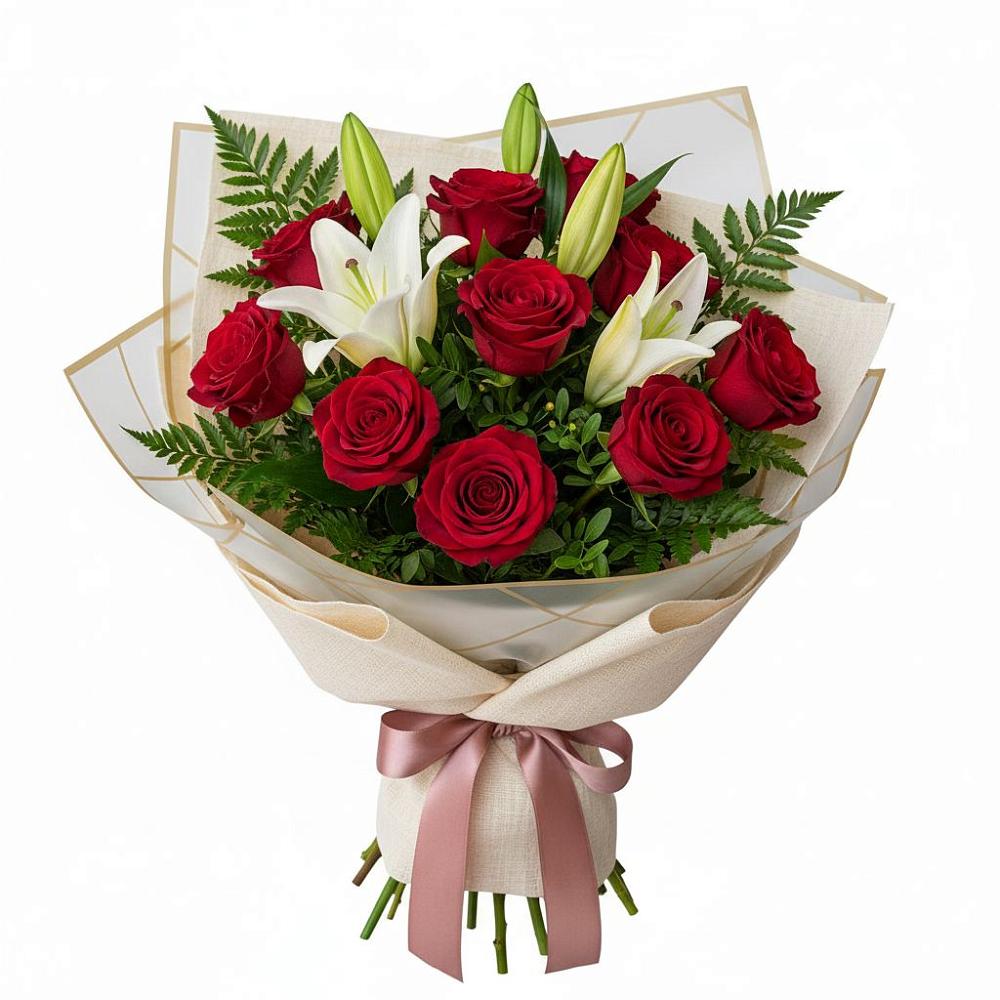 Букет цветов из: Лилии и Розы в Дубовском