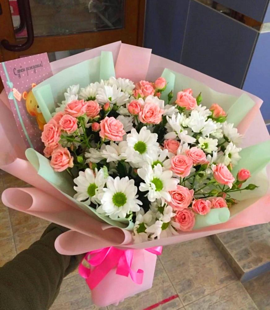 Букет цветов из: Розы и Хризантемы в Дубовском