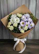 Букет цветов из:  Хризантемы и Розы в Дубовском