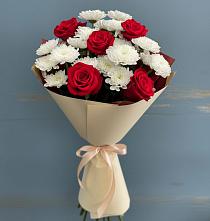 Букет цветов из:  Розы и Хризантемы в Дубовском
