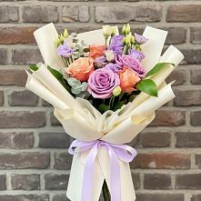 Букет цветов из:  Лизиантусы и Розы #REPLACE_PRED# Дубовском