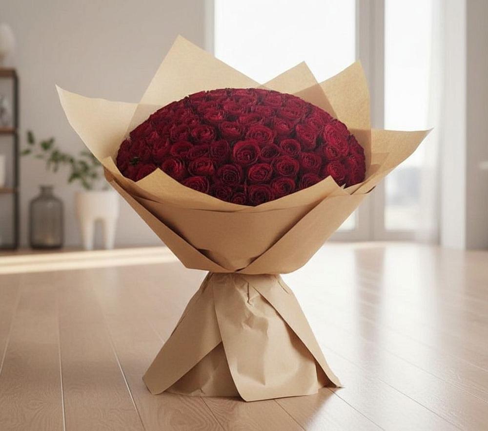 Букет 101 Красная роза в Дубовском