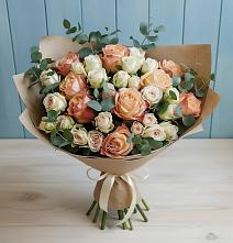 Букет цветов из:  Альстромерии и Розы в Дубовском