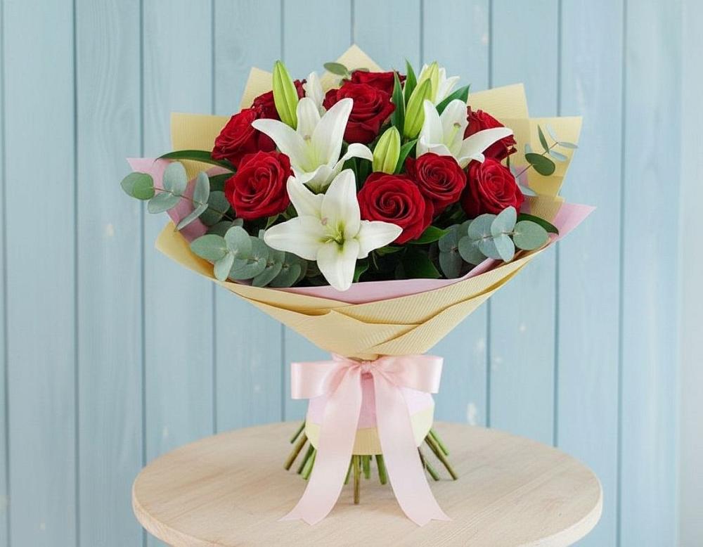 Букет цветов из: Лилии и Розы в Дубовском